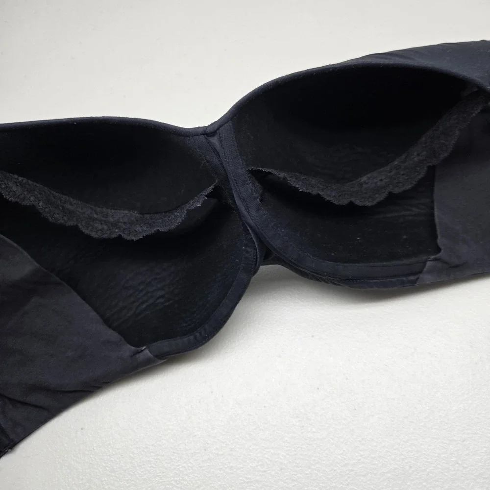 Torrid Curve Women Bra 42DDD Black Nursing Wireless Lace Lightly Lined